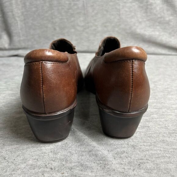 Clarks Partridge Brown Heeled shoe's Clogs slip on 80443 Women's Size 9M - Picture 5 of 10